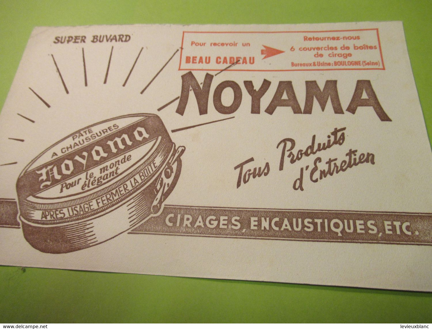 Buvard Ancien/Chaussures/NOYAMA/ Pâte à Chaussures/ BOULOGNE ( Seine) / Vers 1950                BUV615 - Chaussures