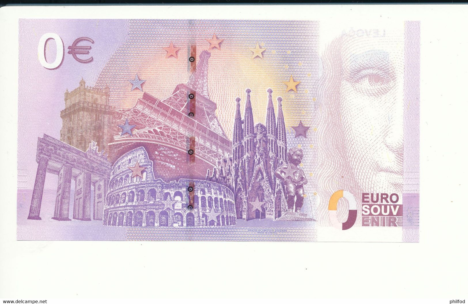 Billet Touristique 0 Euro - LEVOČA - EECC - 2019-1 - N° 9755 - Autres & Non Classés
