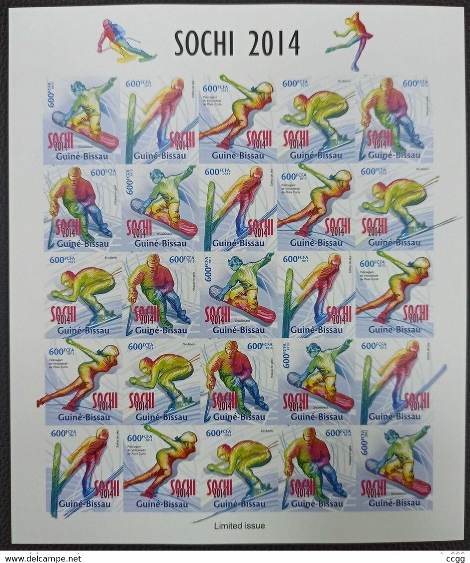 Olympische Spelen 2014 , Guinee Bissau  - Zegels In Vel  Postfris - Winter 2014: Sochi