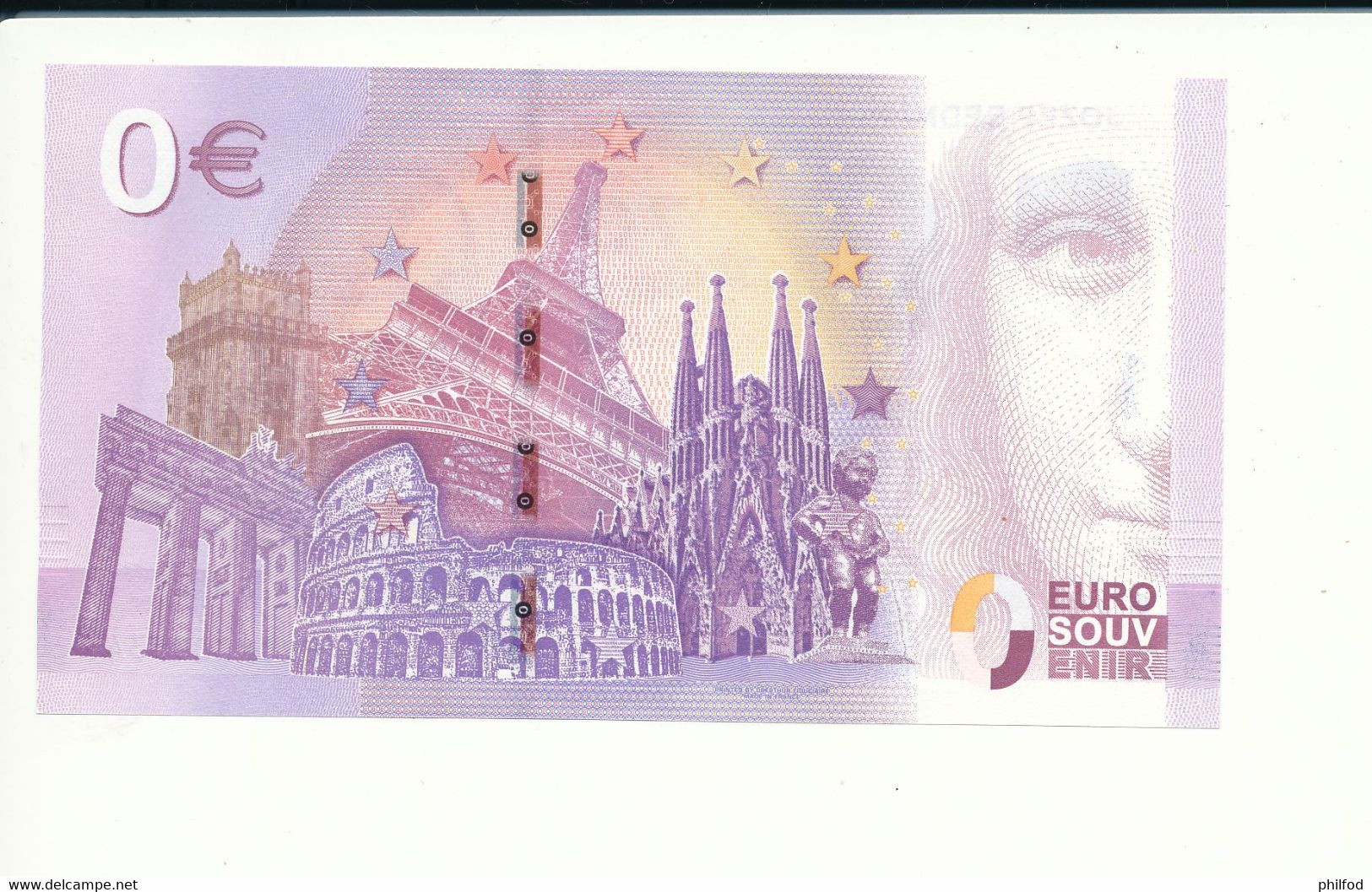 Billet Touristique 0 Euro - JOZEF BEDNÁRIK 1947 - 2013 - EECM - 2019-1 - N° 9534 - Autres & Non Classés