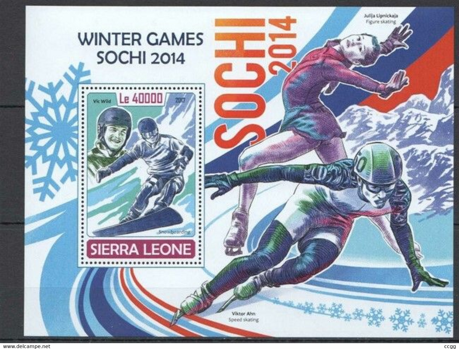 Olympische Spelen 2014 , Sierra Leone   - Blok  Postfris - Winter 2014: Sotschi
