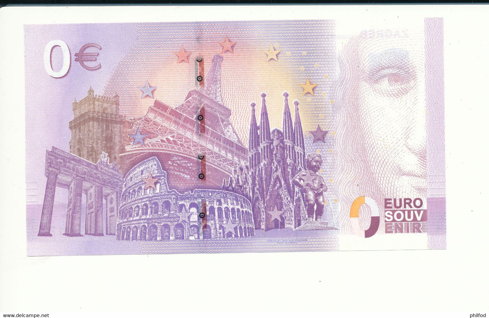 Billet Touristique 0 Euro - ZAGREB ZAGREBAČKA KATEDRALA - HRAC - 2019-1 - N° 3112 - Autres & Non Classés