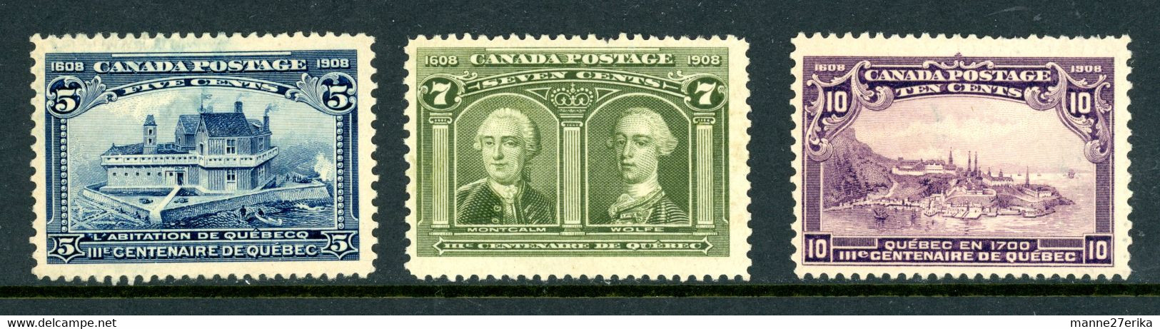 Canada 1908 No Gum - Unused Stamps