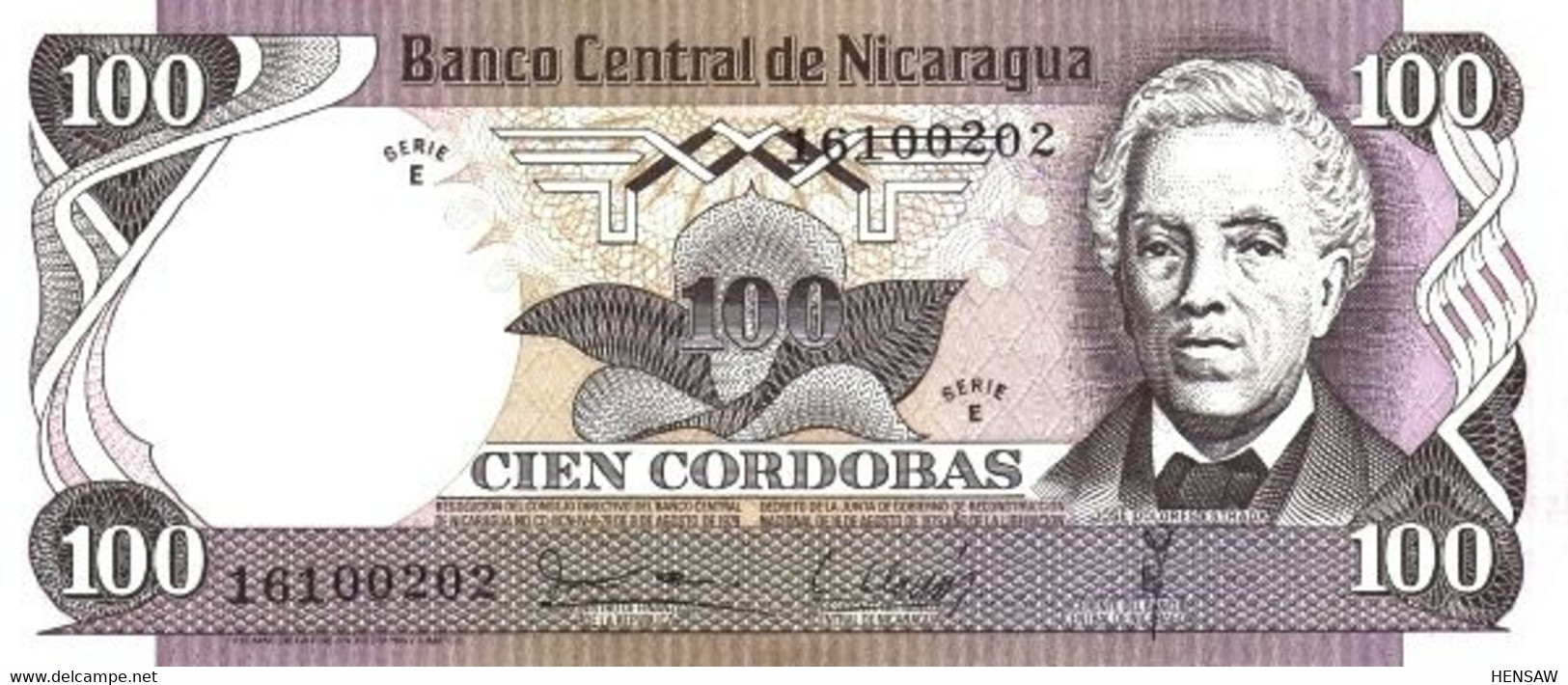 NICARAGUA 100 CORDOBAS 1979 P 137 UNC NUEVO SC - Nicaragua