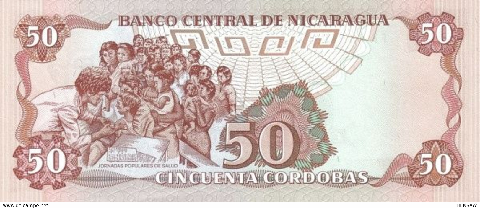 NICARAGUA 50 CORDOBAS 1985 P 153 UNC NUEVO SC - Nicaragua