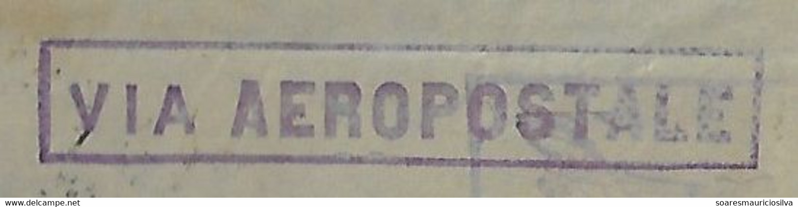 Brazil 1931 Cover From Rio De Janeiro To Blumenau Cancel Aeropostal & Via Aeropostale Definitive + Airmail Stamp - Luftpost (private Gesellschaften)