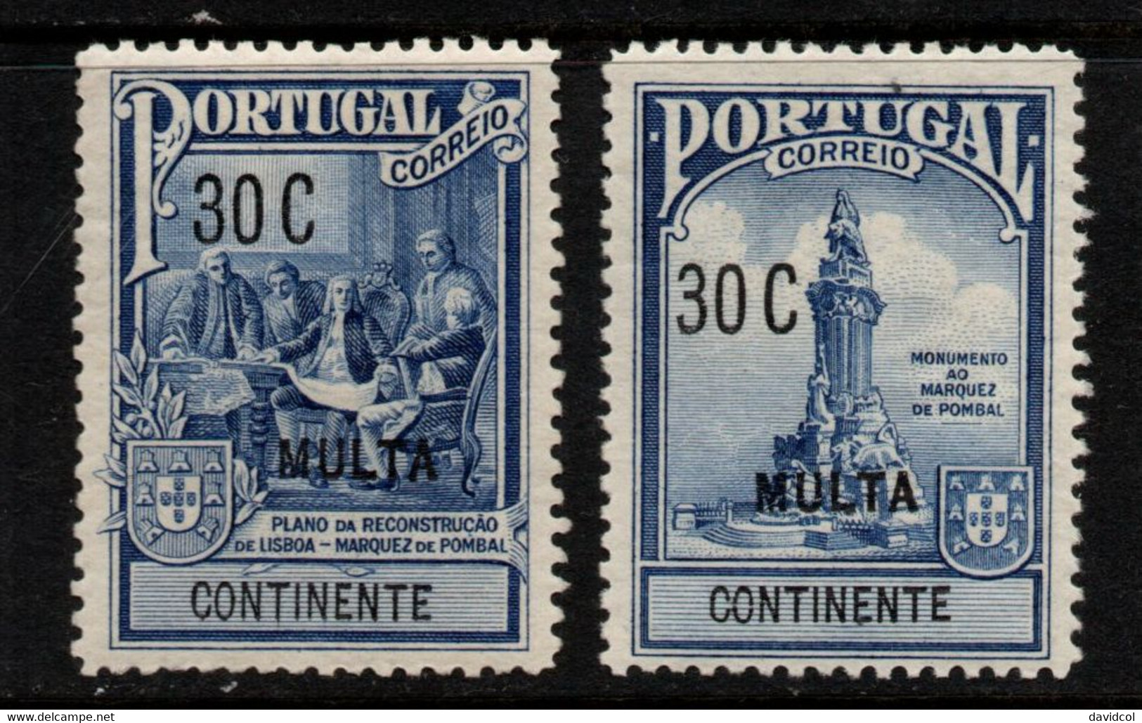 1652- PORTUGAL - 1925 - SC#:  - MH - MONUMENT AT POMBA - Unused Stamps