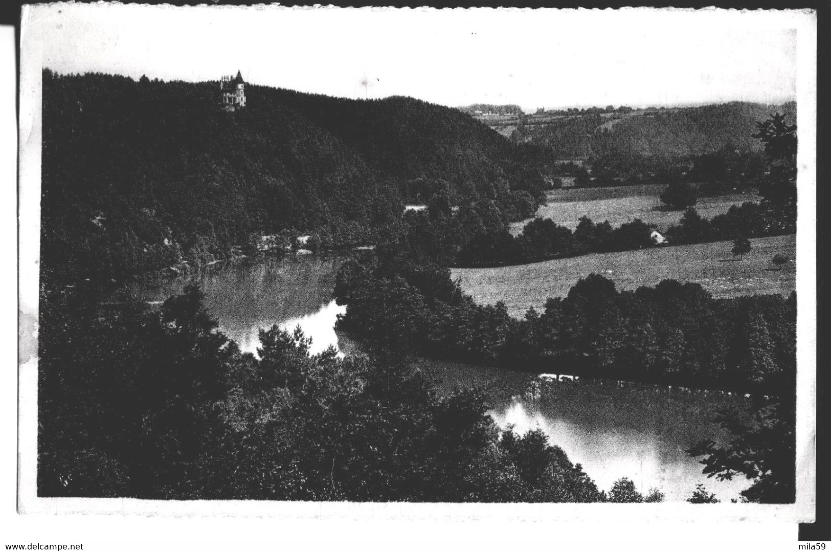 Spa. Vue Panoramique Du Lac De Warfaaz. De G. Duputel Et Roger à M. Varin, Charcuterie, Le Tréport. 1958 - Spa