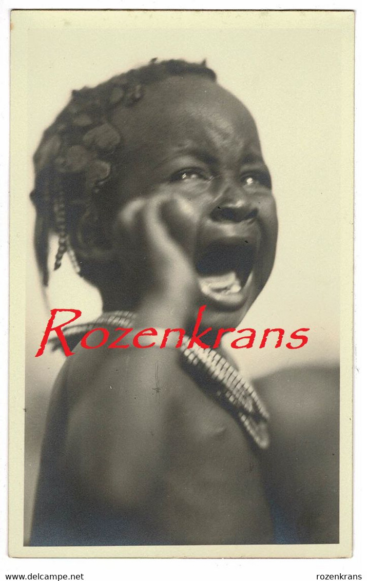 Carte Photo M'Bauaka Petit Enfant Garcon Child Native ZAGOURSKI Belgisch Congo Belge Afrique Ethnique Ethnic Afrique - Congo Belge