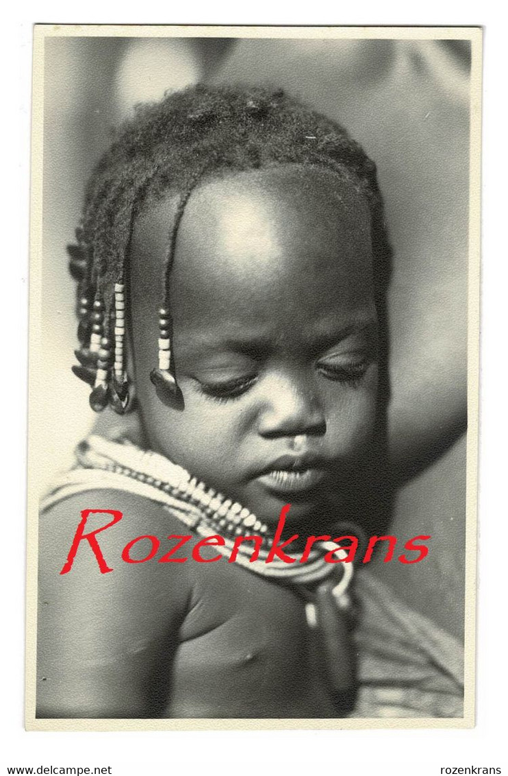 Carte Photo M'Bauaka Petit Enfant  Child Native ZAGOURSKI Belgisch Congo Belge Afrique Ethnique Ethnic Afrique - Belgian Congo