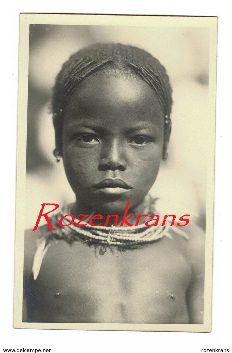 Carte Photo M'Bauaka Petit Enfant Child Native ZAGOURSKI Belgisch Congo Belge Afrique Ethnique Ethnic Afrique - Belgian Congo