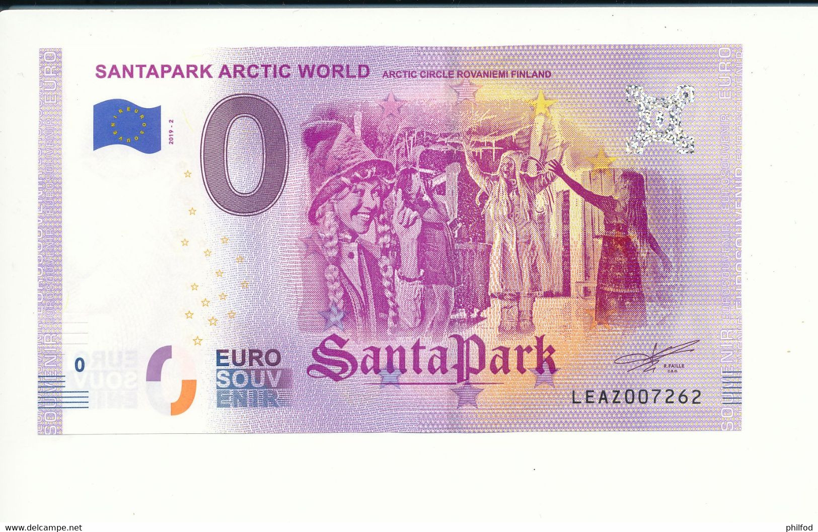 Billet Touristique 0 Euro - SANTAPARK ARCTIC WORLD ROVANIEMI FINLAND - LEAZ - 2019-2 - N° 7262 - Autres & Non Classés