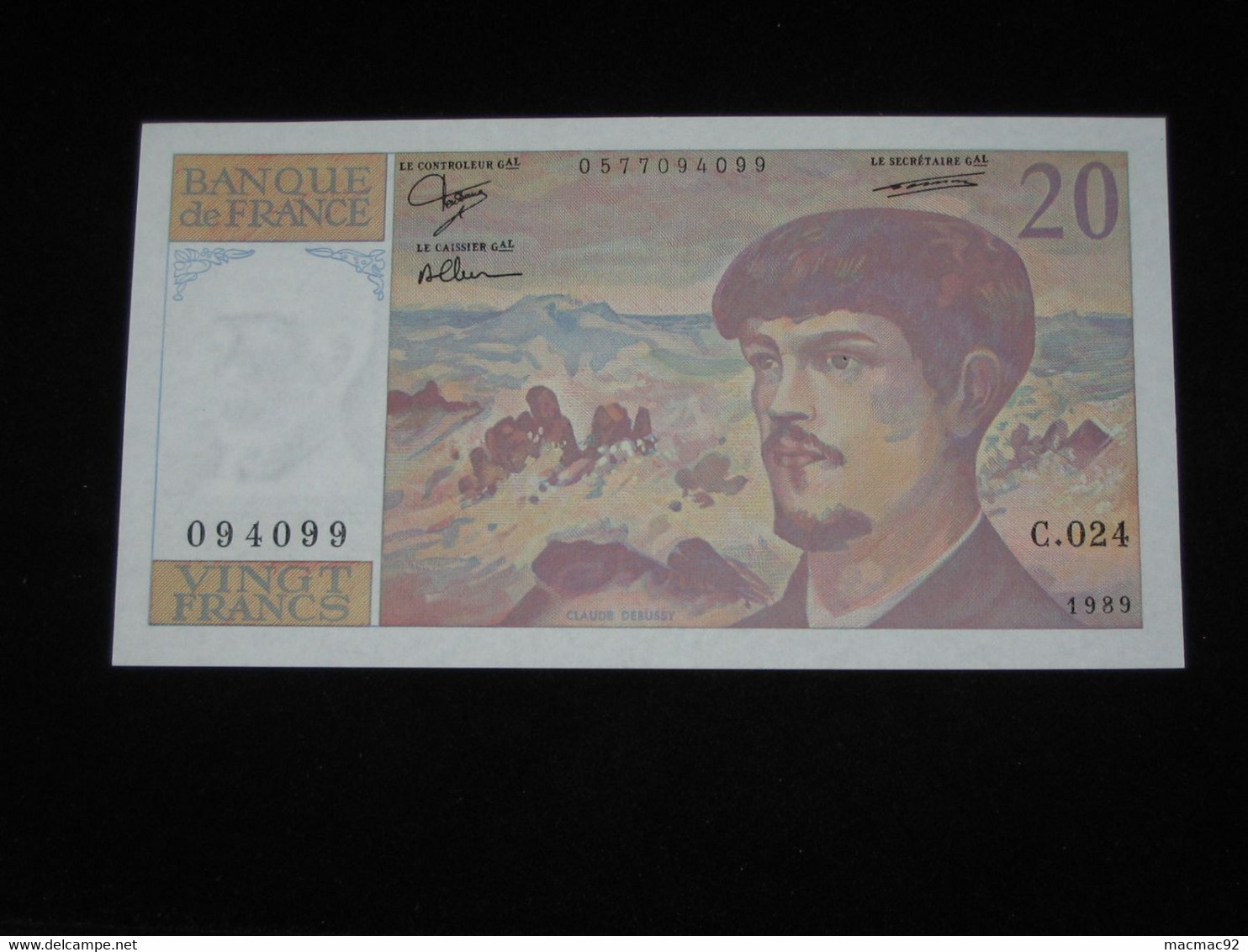 20 Francs DEBUSSY 1989   **** EN ACHAT IMMÉDIAT  **** - 20 F 1980-1997 ''Debussy''