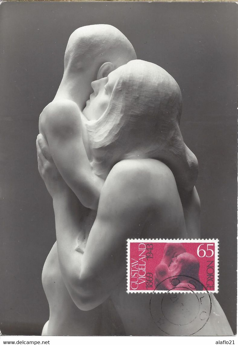 NORVEGE - CARTE MAXIMUM - Yvert N° 543 - MERE Et ENFANT - OEUVRE De Gustav VIGELAND - Maximum Cards & Covers