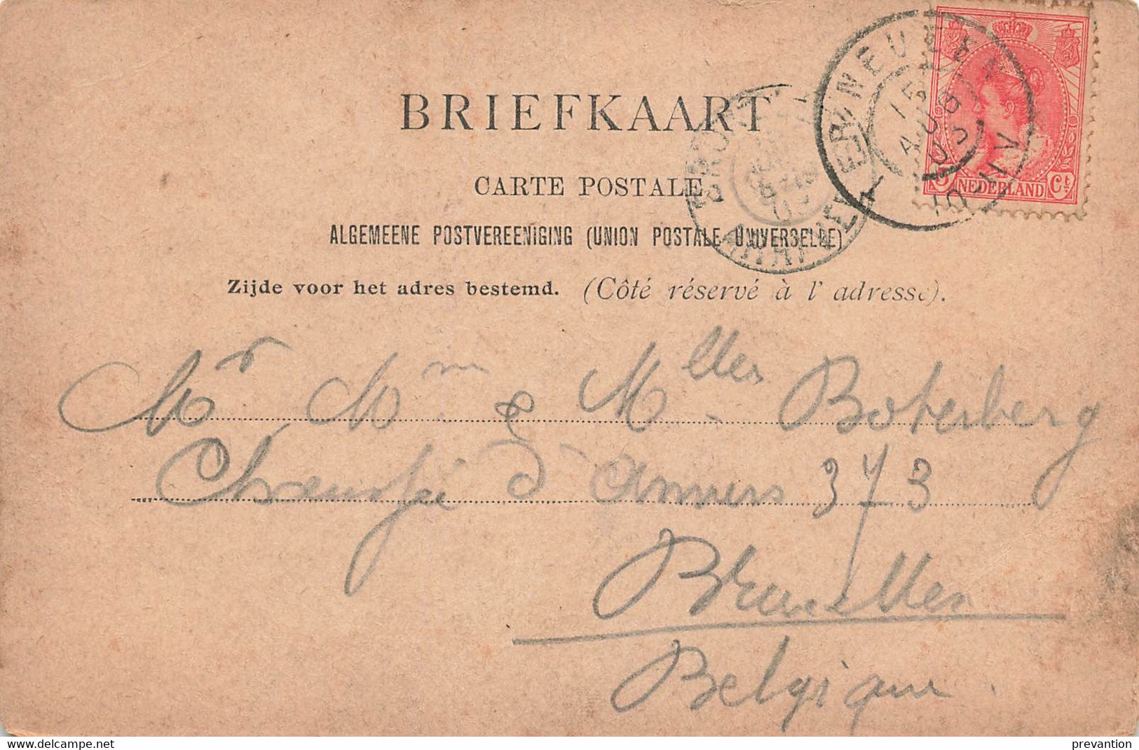 TERNEUZEN - Station Met Teyterstraat - Carte Circulé En 1903 Vers Bruxelles Belgique - Terneuzen