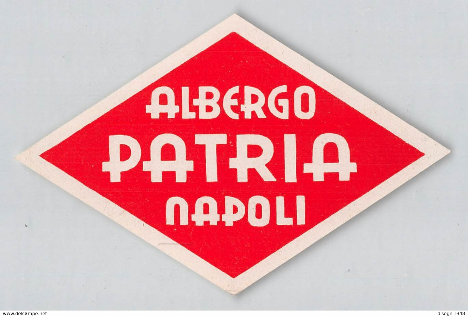 11954 "ALBERGO PATRIA - NAPOLI" ETICHETTA ORIG. - Etiquettes D'hotels