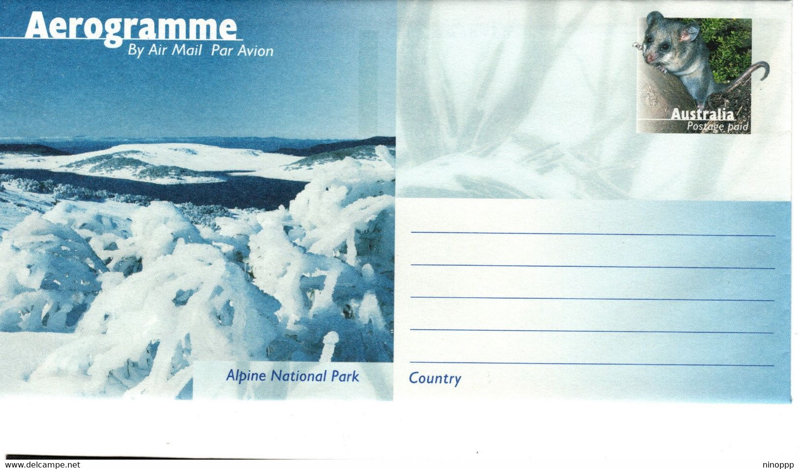 Australia ASC A127 1997 National Parks,Alpine, Mint Aerogramme - Aerogrammi