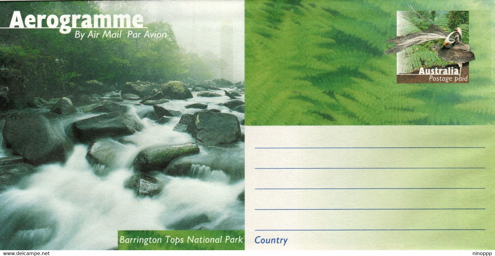 Australia ASC A131 1997 National Parks,Barrington Tops, Mint Aerogramme - Aerogramme