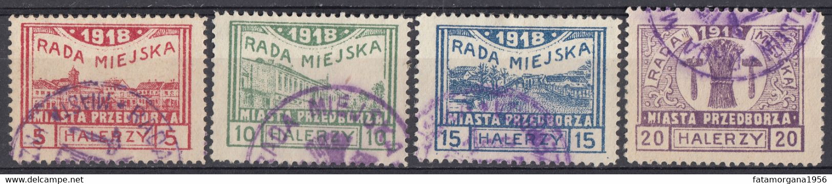 POLONIA, Poste Locali - 1918 - Serie Completa Usata Di 4 Valori: Michel 15/18, Come Da Immagine. - ...-1860 Prephilately