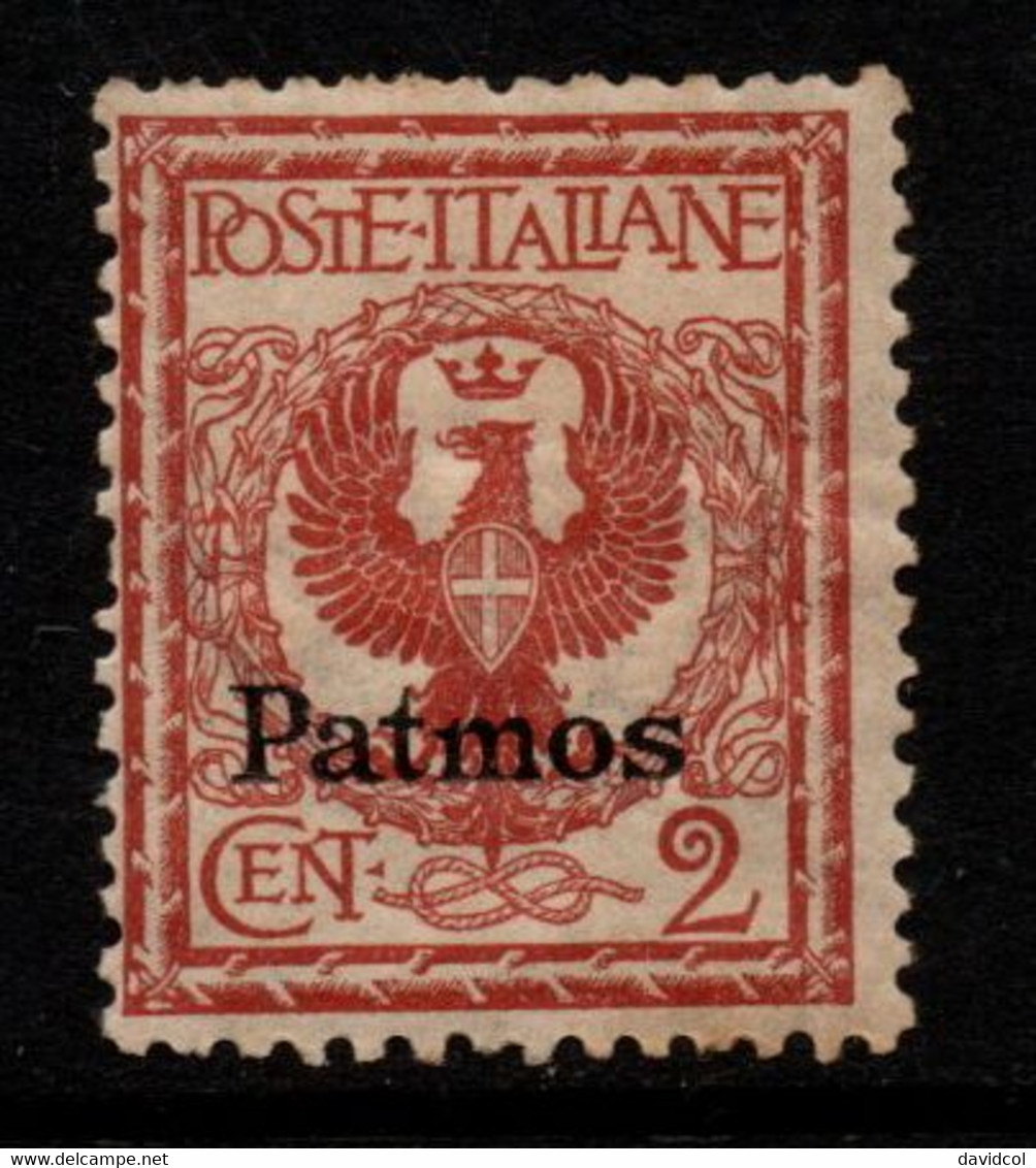 1720 - ITALY - PATMOS - 1912-1922 - SC#: 1 - MH - OVERPRINTED - Egée (Patmo)