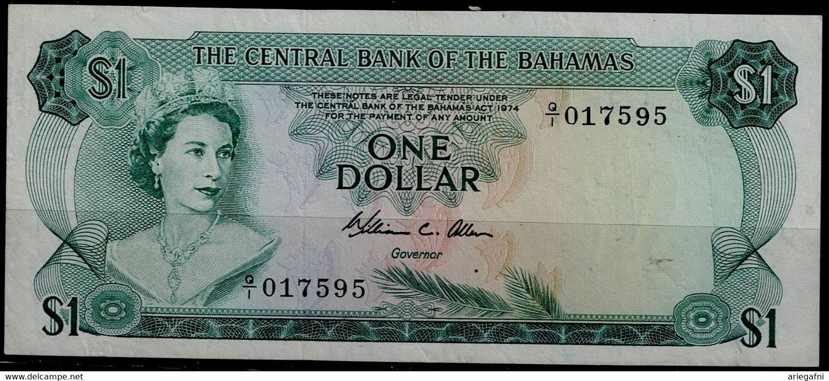 BAHAMAS 1974 BANKNOTES ELIZABETH II ONE DOLARS UNC !! - Bahamas