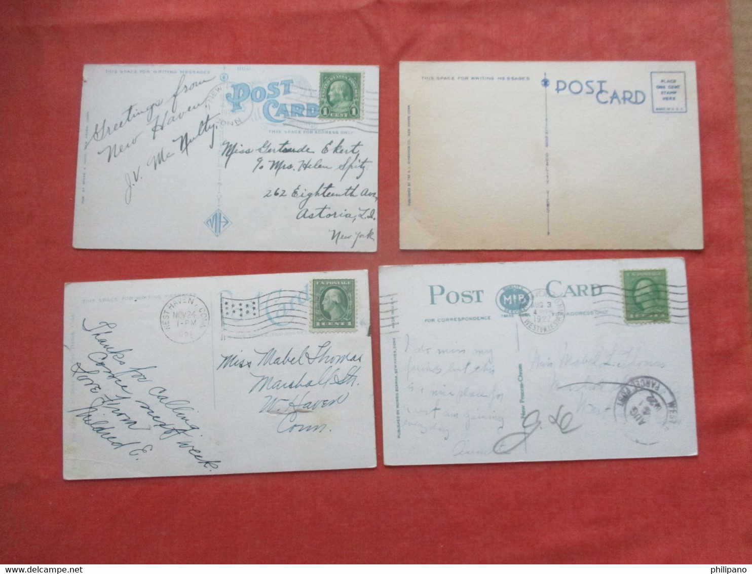 Lot Of 4 Cards-     New Haven  Connecticut > New Haven        Ref 5937 - New Haven