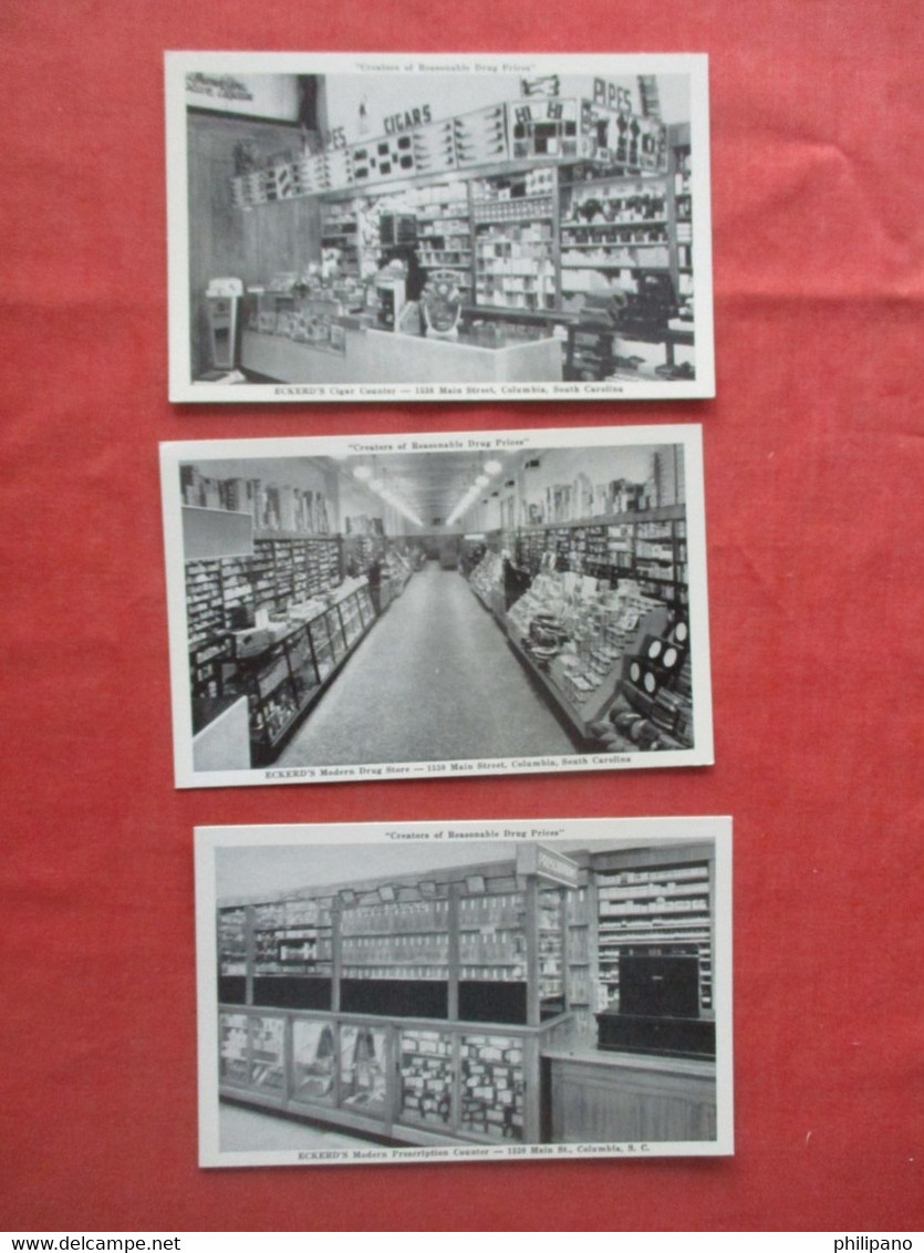 Lot 0f 3 Cards.      Interior Eckerds  Drug Store.   Columbia  South Carolina > Columbia      Ref 5937 - Columbia