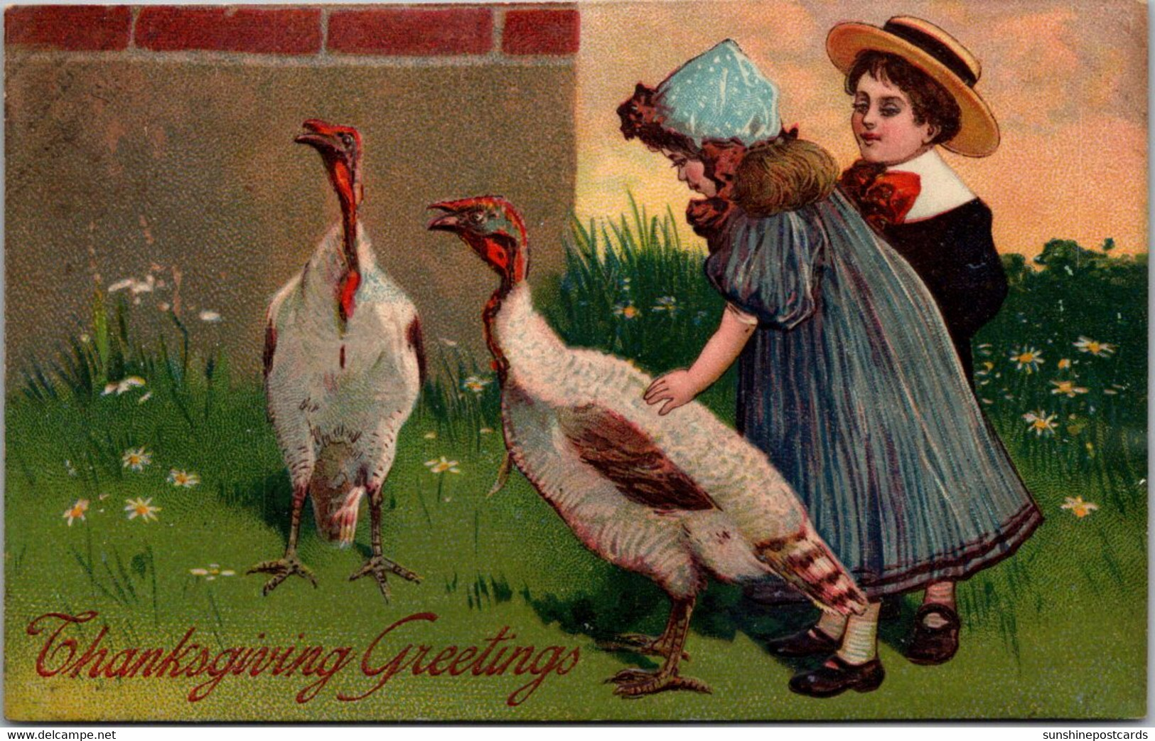 Thanksgiving With Young Children And Turkeys - Thanksgiving