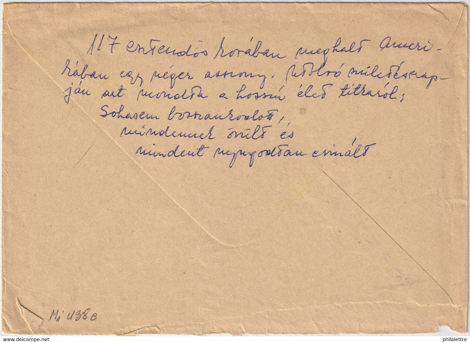 HUNGARY - 1972 1Ft Crow Type I Postal Envelope Mi.U38a - Used In OROSZLÁNY - Brieven En Documenten