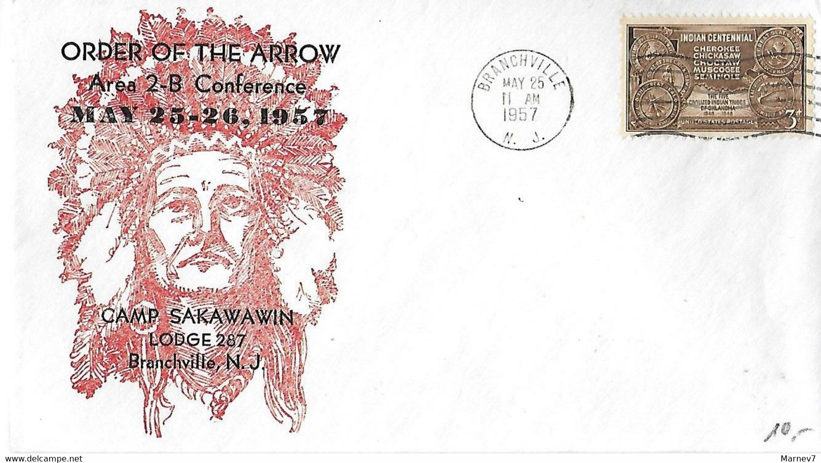 Etats-Unis - USA - Yvert 523 Sur Enveloppe The Five Civilized Indian Tribes Civilisation 5 Tribus -1948 - Cherokee Creek - Lettres & Documents