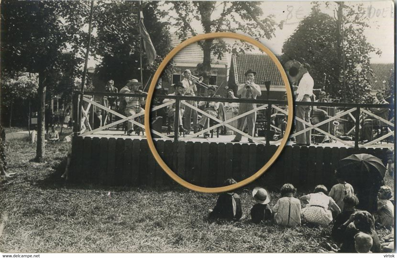 DOEL  :   Fotokaart   Zie Scans    ( 1933 ) Uitstap Met Flandria --   Orkest Falleman Te Doel - Beveren-Waas