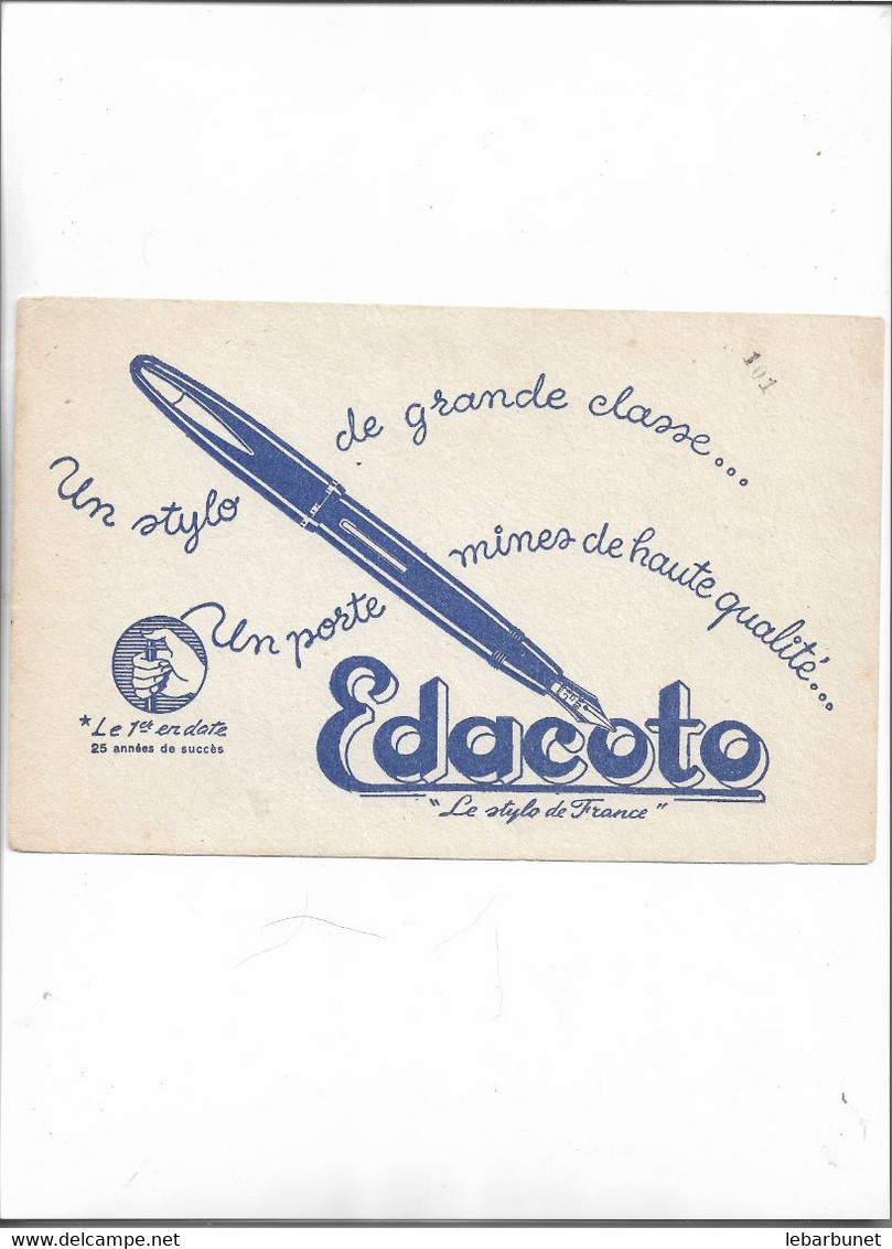 Buvard Ancien  Stylo  Edacoto - Papeterie