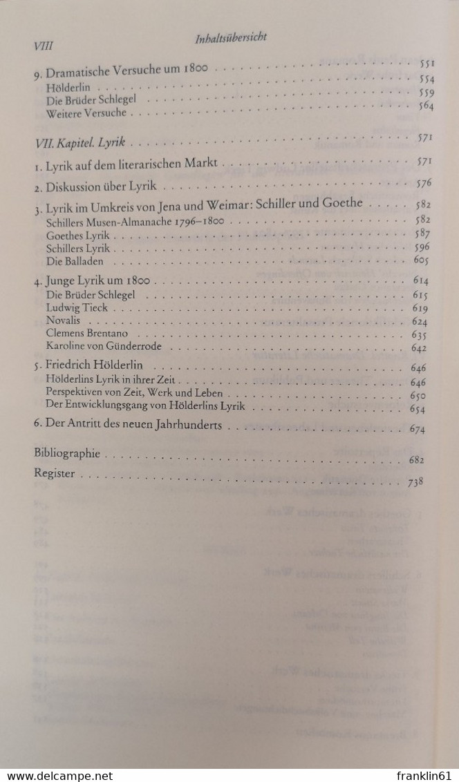 Die deutsche Literatur zwischen Französischer Revolution und Restauration. Erster Teil. Das Zeitalter der Fran