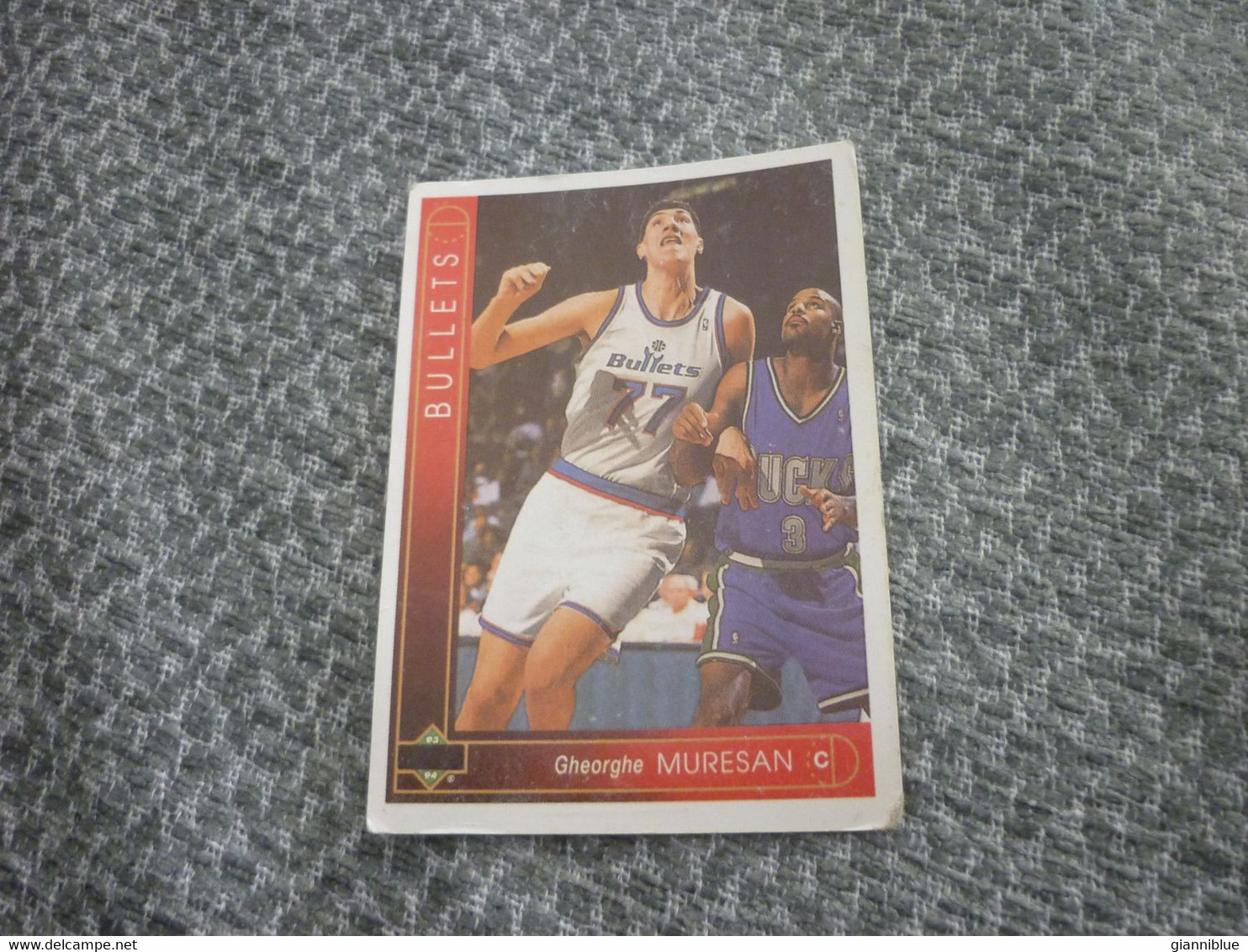 Gheorghe Muresan Romanian Washington Bullets NBA Basket Basketball '90s Rare Greek Edition Card - 1990-1999