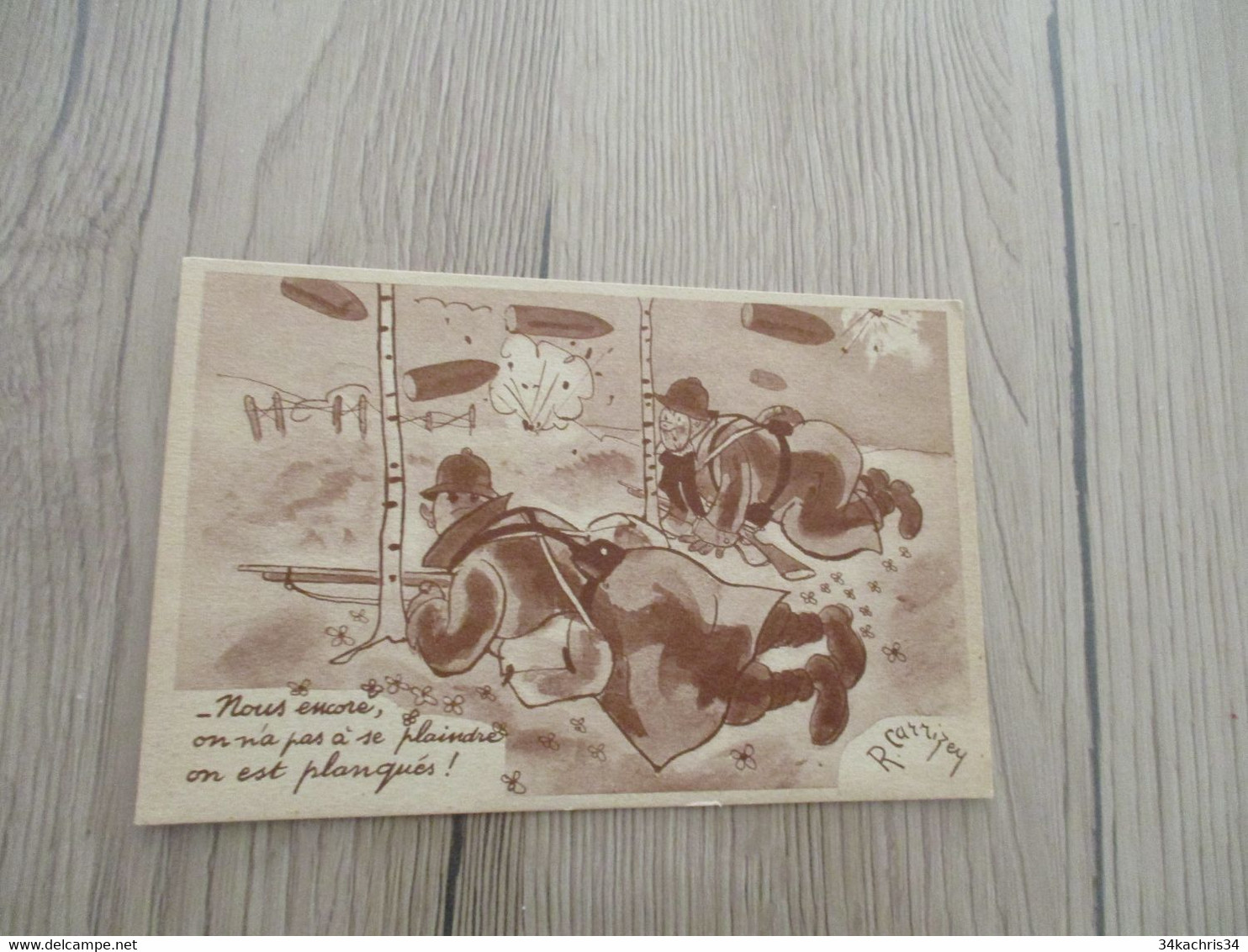 CPFM Carte De Franchise Militaire Vierge Guerre 39/45 Illustrée Par Carripey Nous Encore...... - WW II