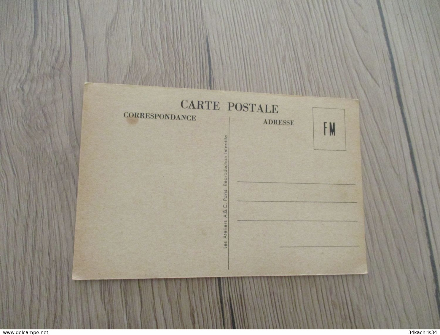 CPFM Carte De Franchise Militaire Vierge Guerre 39/45 Illustrée Par Le Bleu Je Mange... Une Tâche En L'état - Guerre De 1939-45