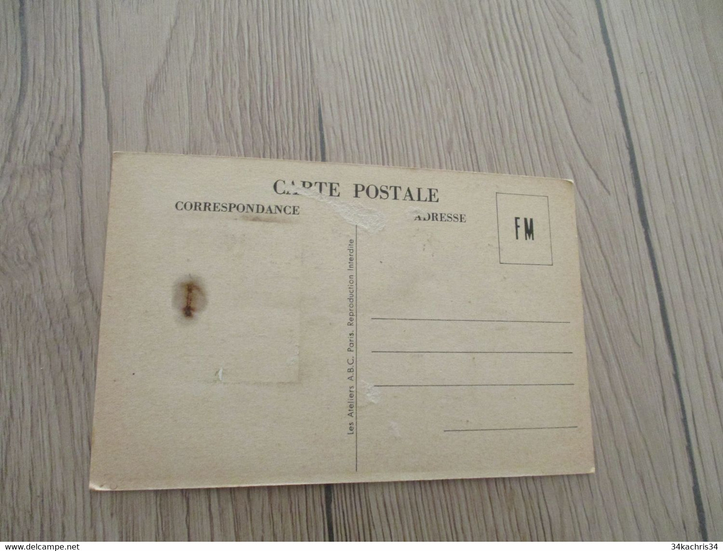 CPFM Carte De Franchise Militaire Vierge Guerre 39/45 Illustrée Par Chas Laborde La Visite........ Une Tâche En L'état - WW II