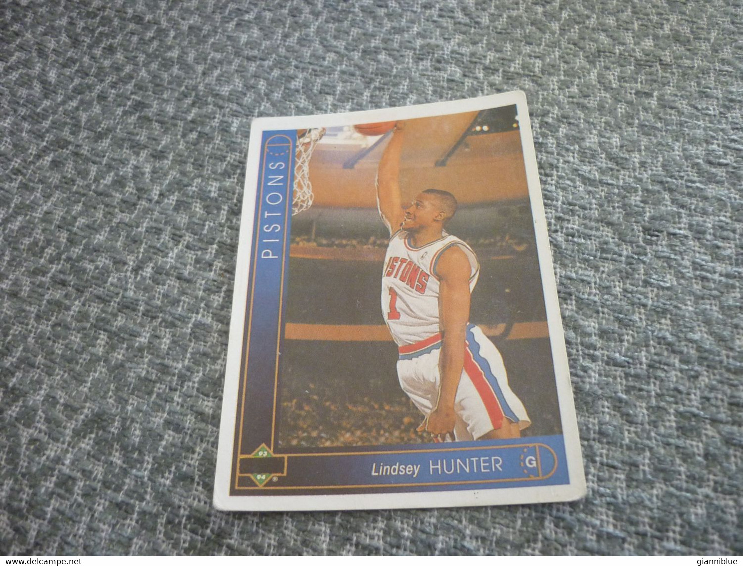 Lindsey Hunter Detroit Pistons Basket Basketball '90s Rare Greek Edition Card - 1990-1999