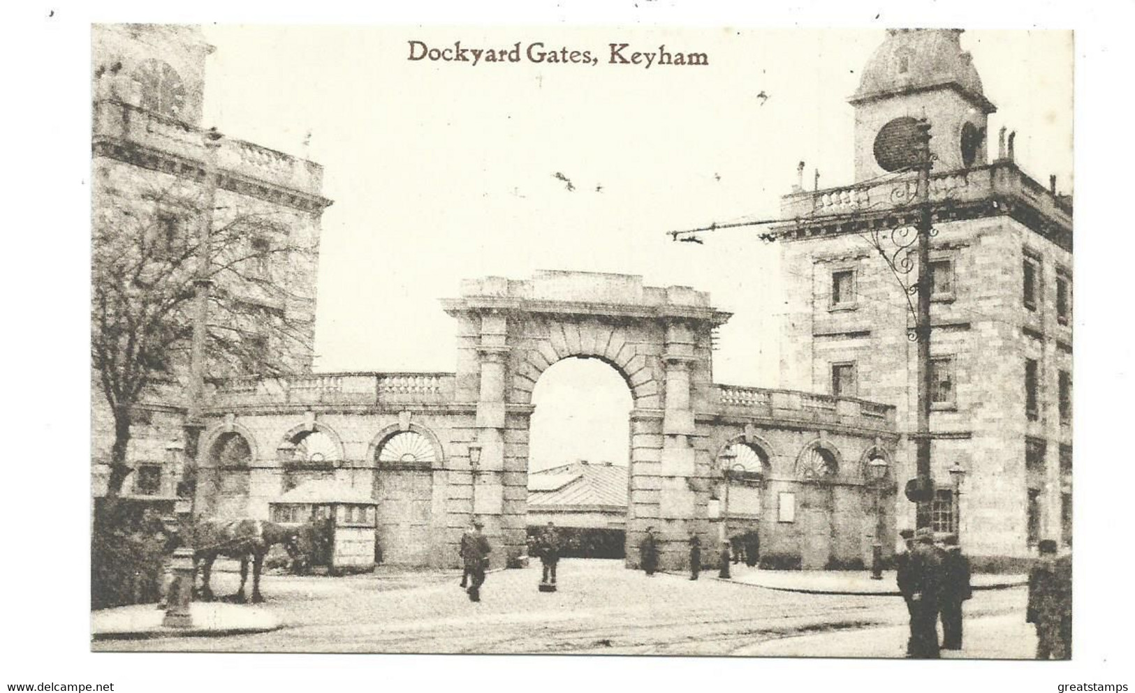 Devon Postcard Plymouth Dockyard Gates Keyham.  Welch And Son. Unused - Plymouth