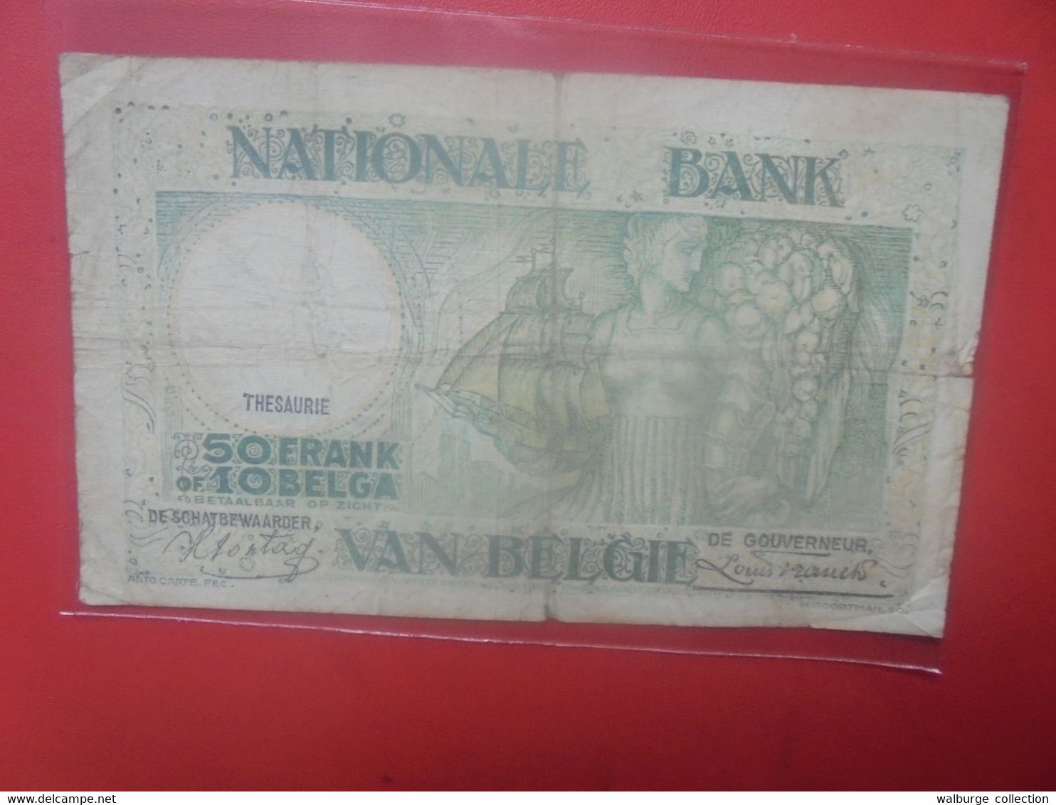 BELGIQUE 50 Francs 1937 Circuler (B.29) - 50 Franchi-10 Belgas