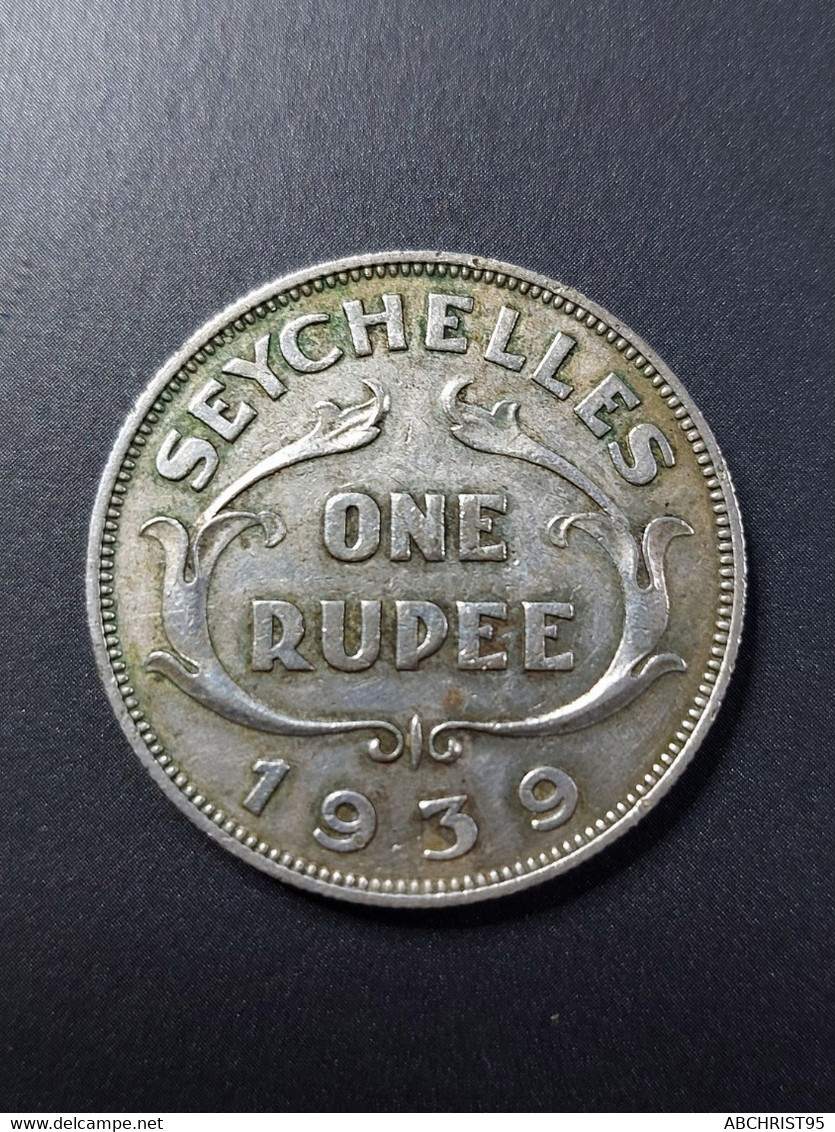 GEOGE.VI.ONE RUPEE 1939      "KING EMPEROR" - Seychellen