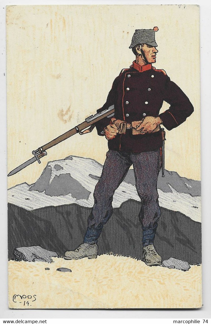 HELVETIA SUISSE CARTE FELDPOST KARTE A LA FRONTIERE TERRITET 19.III.1915 MILITAIRE EN CAMPAGNE - Annullamenti