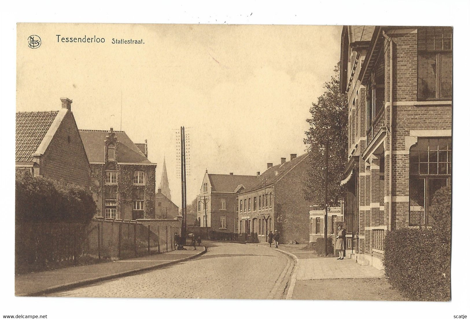 Tessenderloo   -   Statiestraat.   Naar   Maeseyck - Tessenderlo