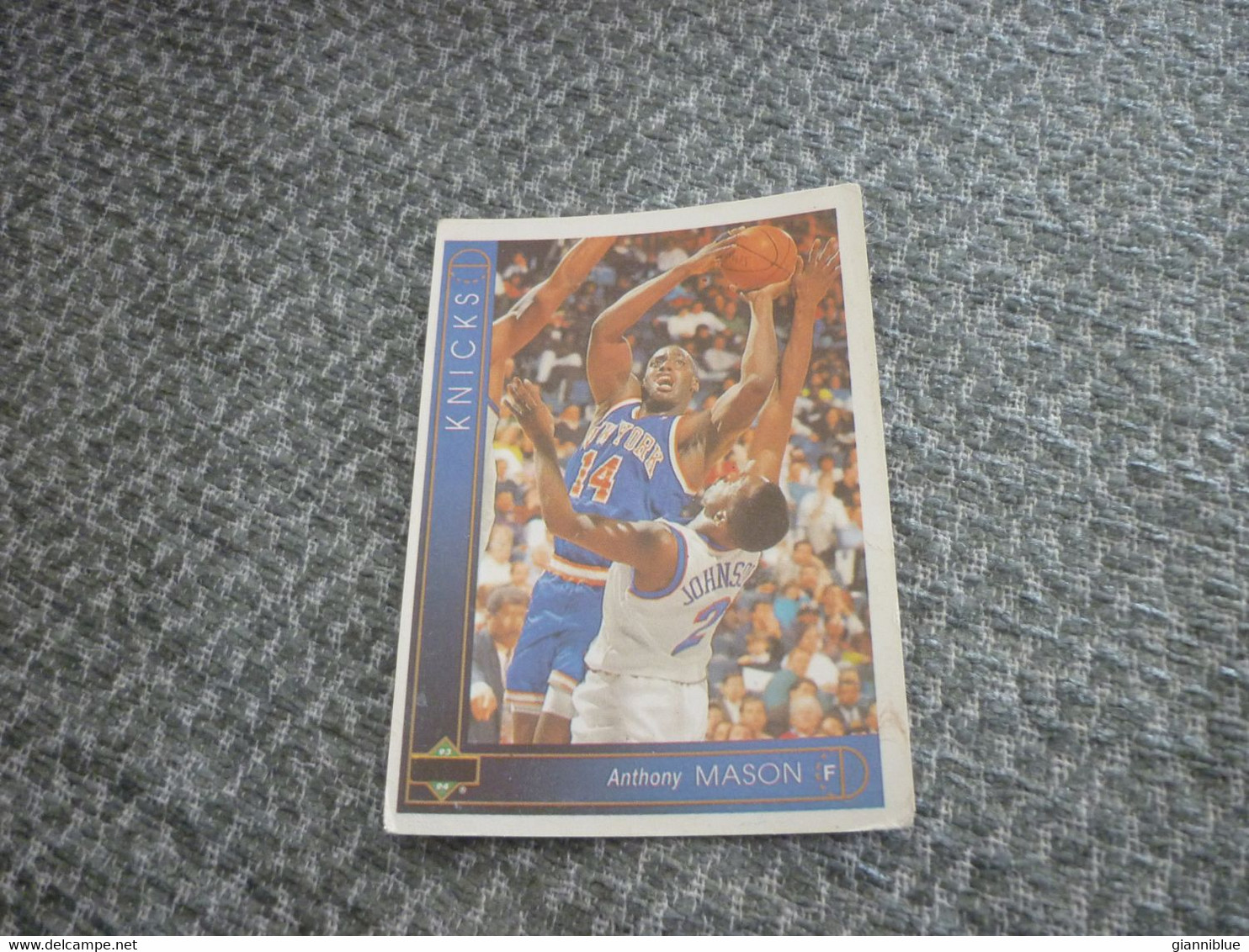 Anthony Mason New York Knicks Basket Basketball '90s Rare Greek Edition Card - 1990-1999