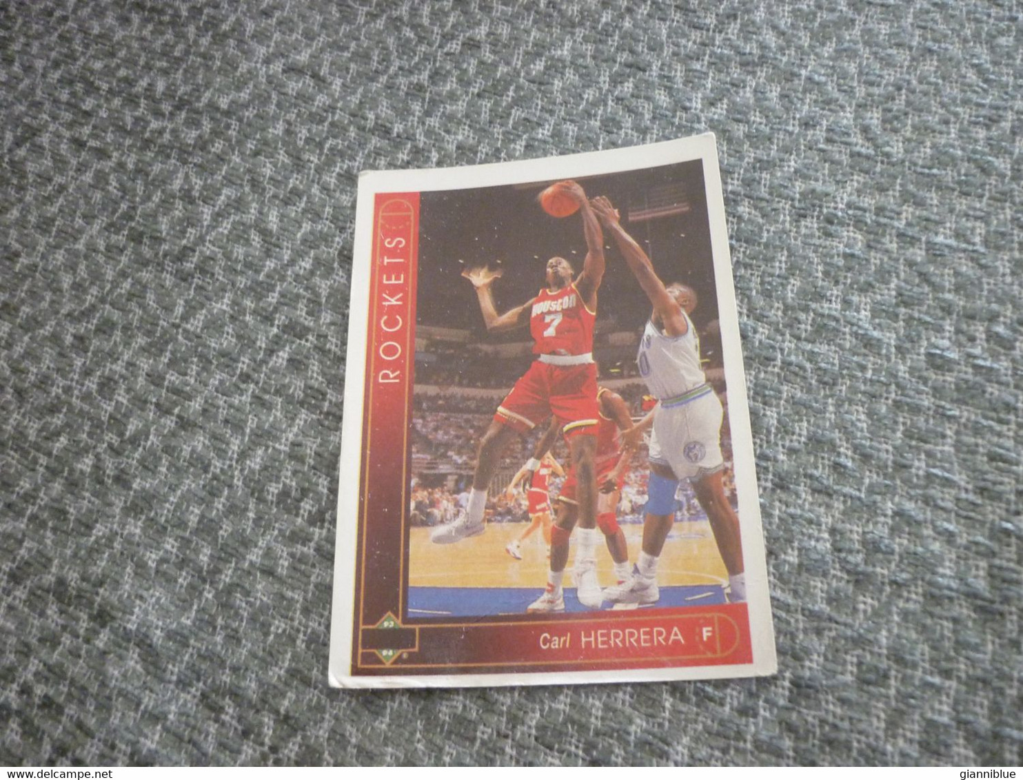 Carl Herrera Houston Rockets Basket Basketball '90s Rare Greek Edition Card - 1990-1999