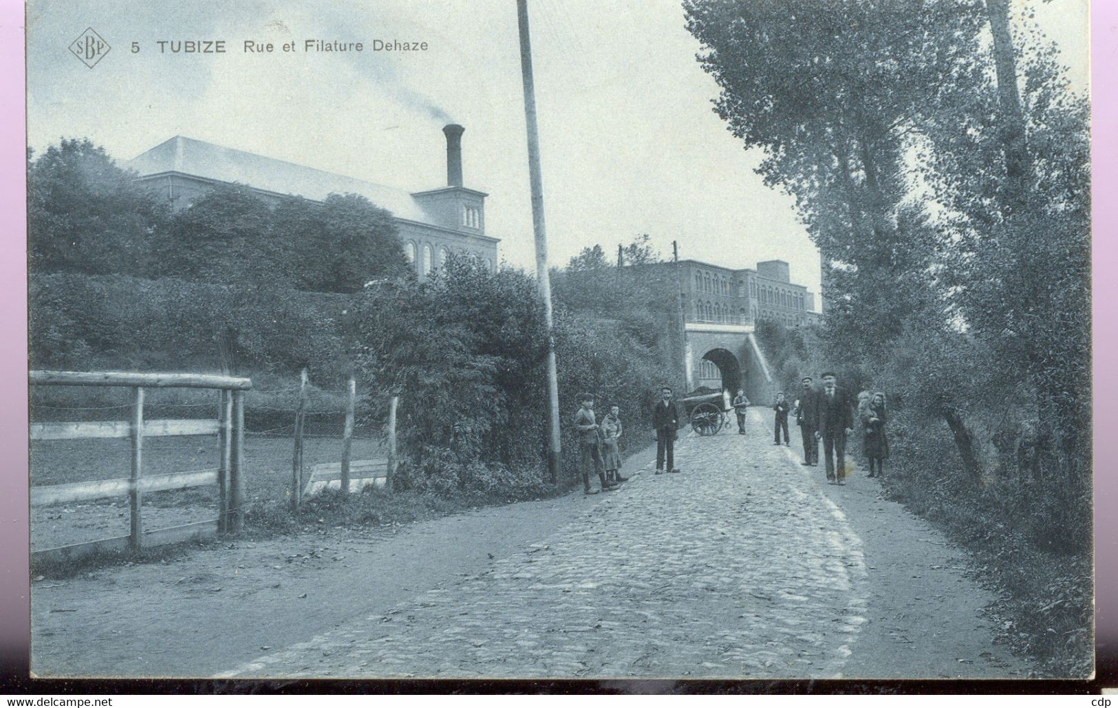 Cpa Bleue  Tubize    Charette à Bras   1911 - Tubeke