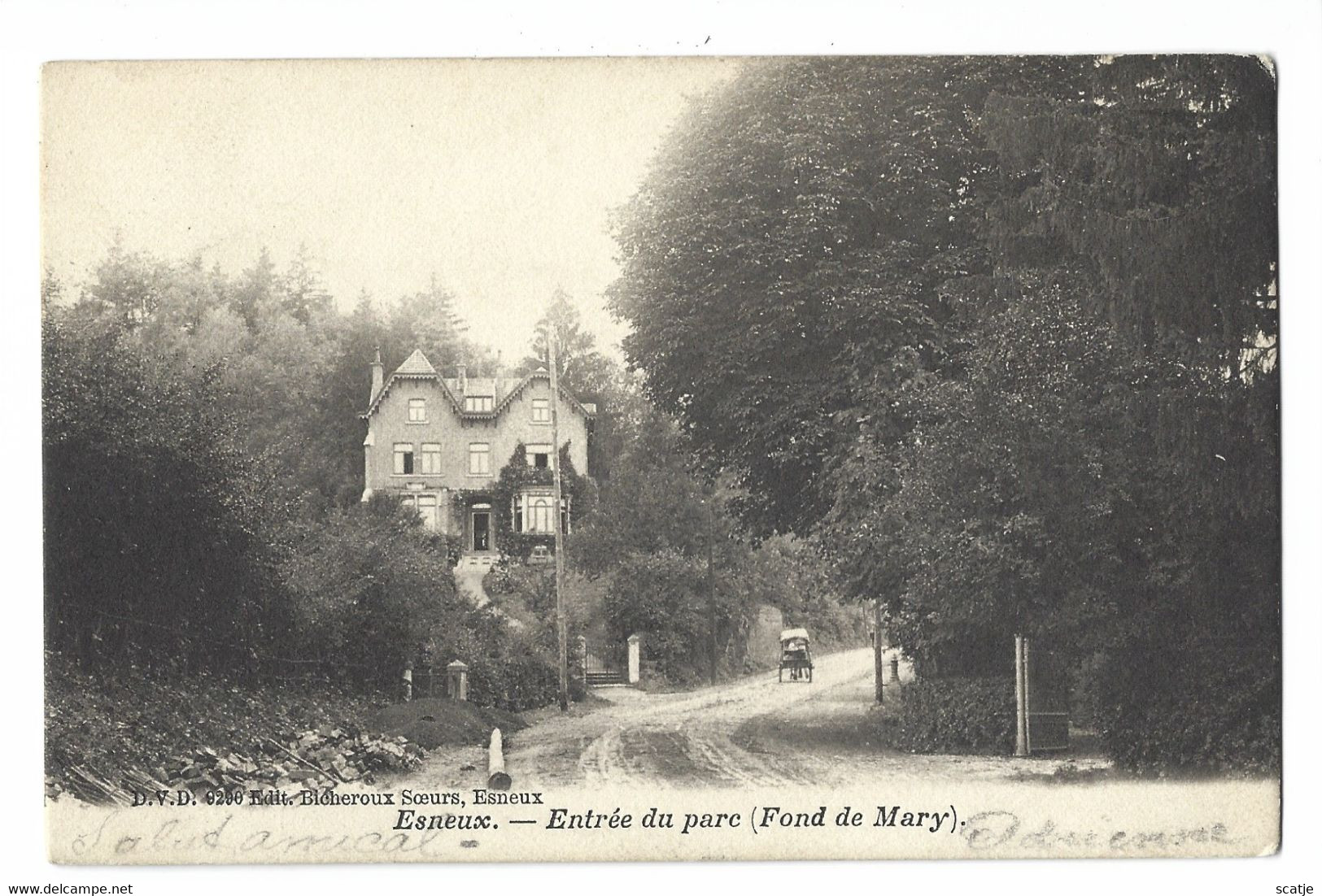 Esneux.   -   Entrée Du Parc  (Fond De Mary)    -   MOOIE KAART!   -   1902   Naar   Anvers - Esneux