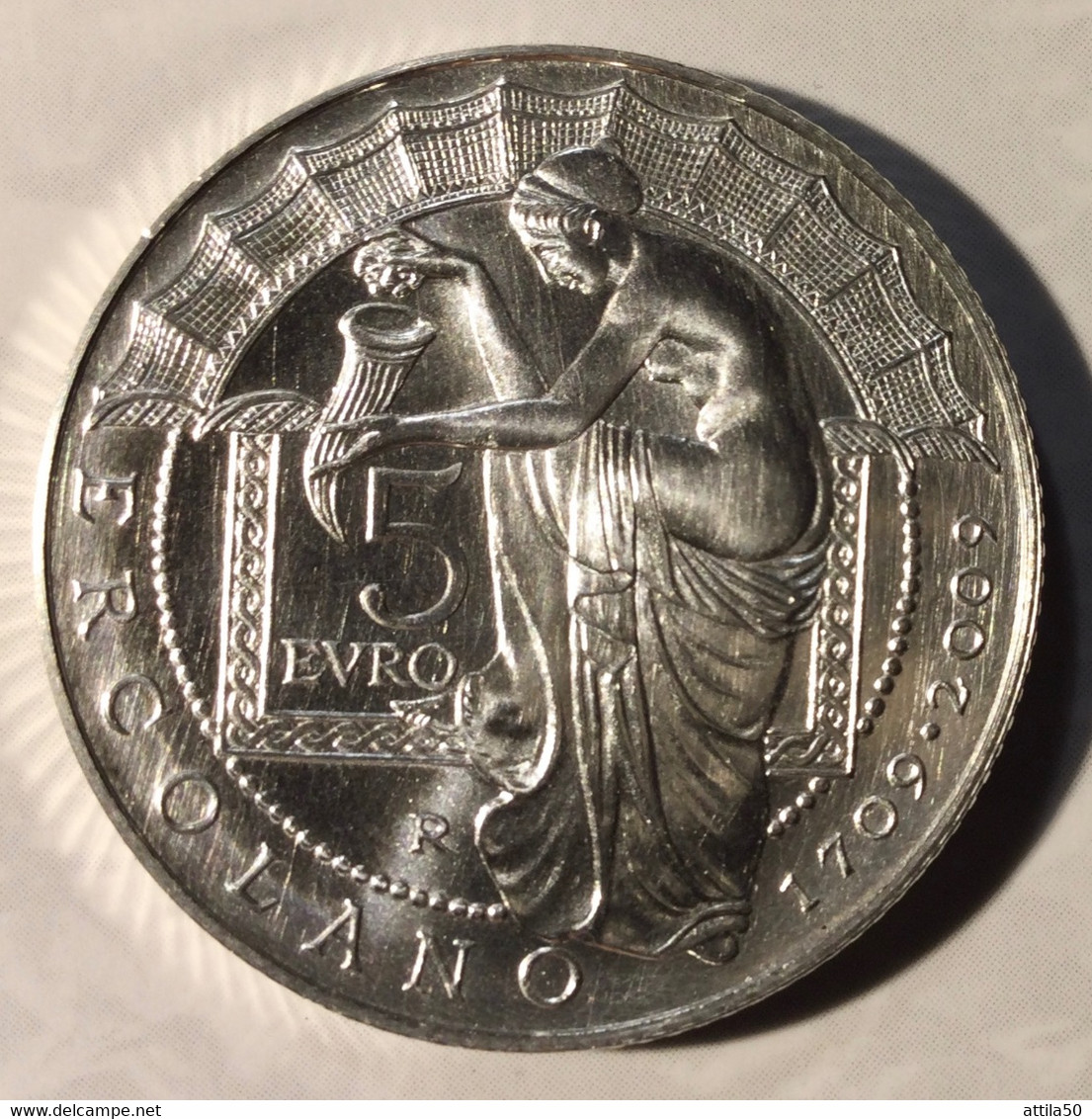 Scavi Di Ercolano- 300 Anni Dalla Scoperta- Volume+moneta €5 Argento Della Zecca Italiana. - Monetary/Of Necessity