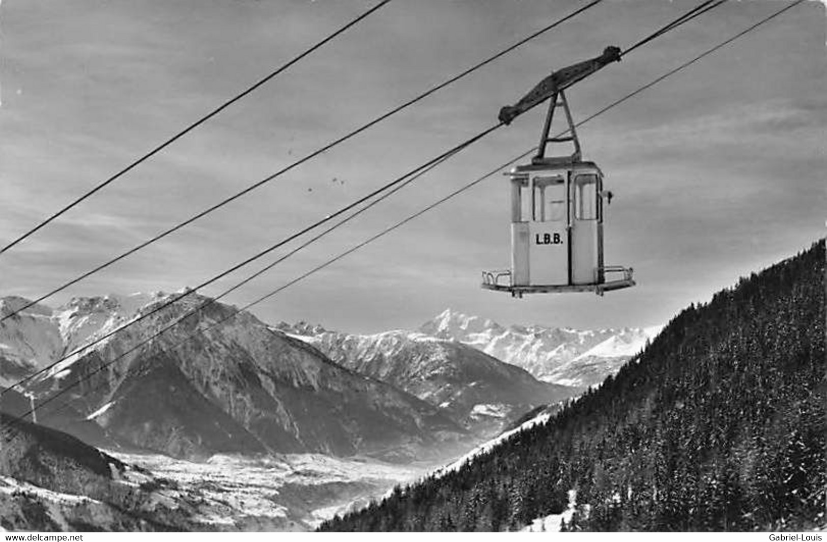 Luftseilbahn Betten Bettmeralp Rhonetal Und Weisshorn Brig Rarogne Téléphérique - Betten