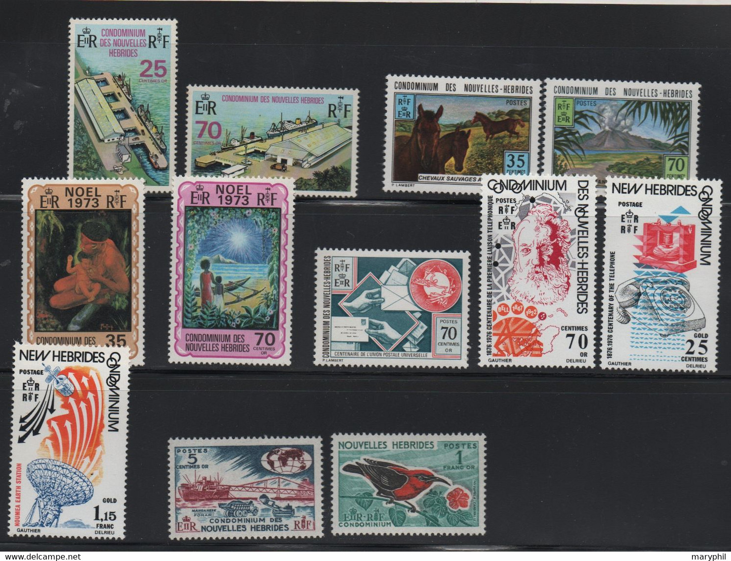 NOUVELLES HEBRIDES LOT DE TIMBRES NEUFS - Cote 19,20 € - Collections, Lots & Séries